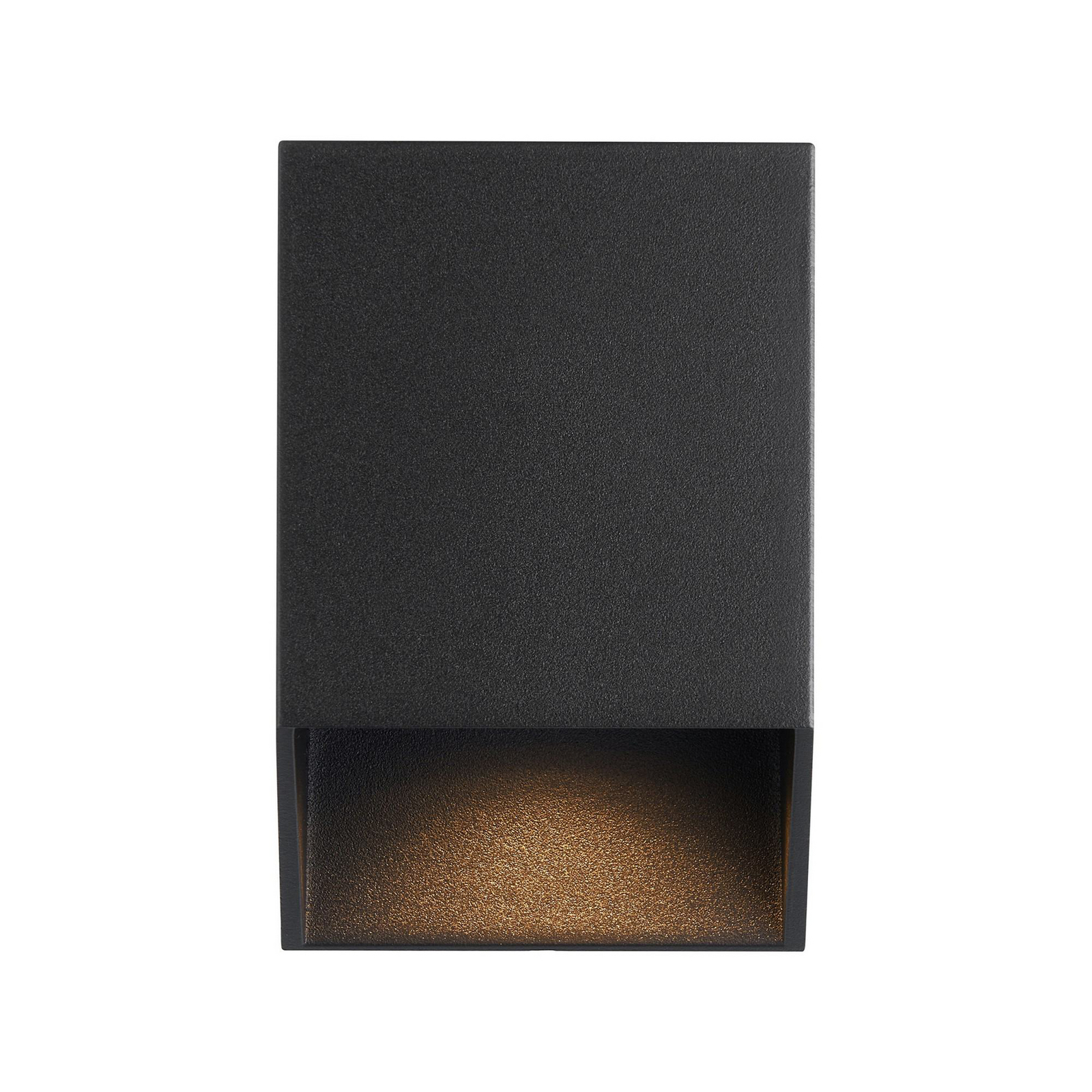 Nico Square outdoor wall light, black, aluminium, downlight, IP54